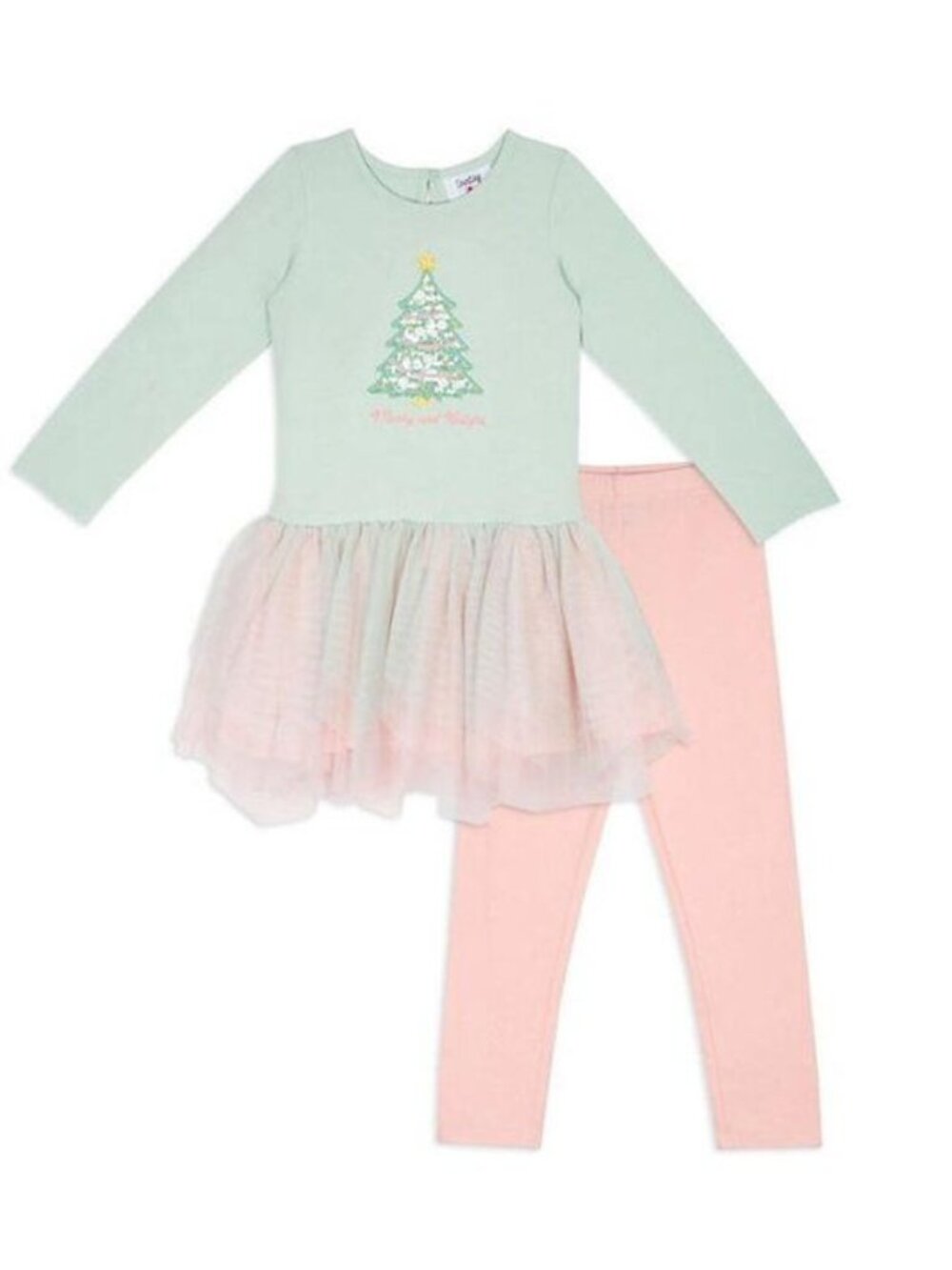Counting Daisies Girl's Holiday Dress TUTU/Leggings Set 18 MO (2121)